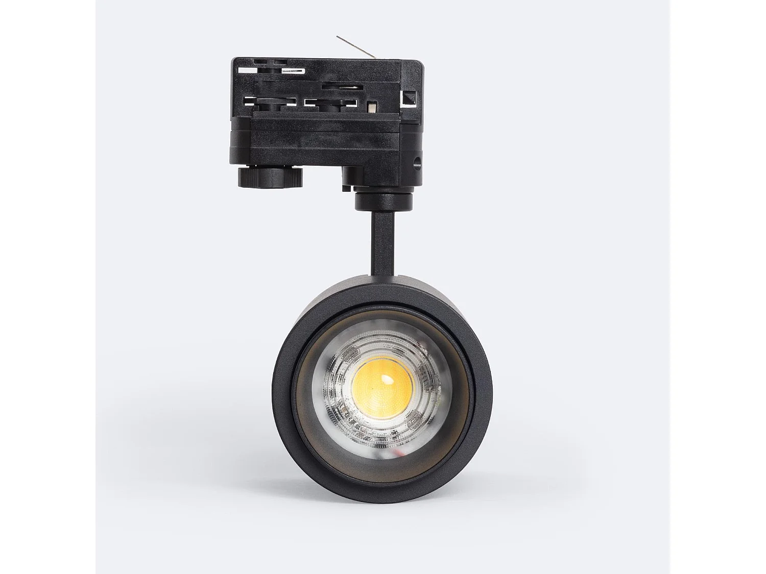 Spot LED sur Rail Triphasé 30W Dimmable Pulyx CCT Sélectionnable Multi-angle 15-60º Noir