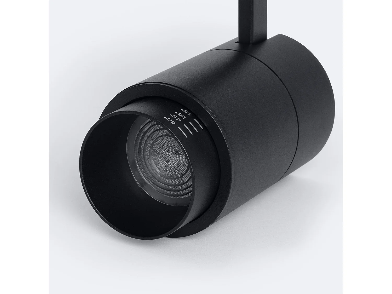 Spot LED sur Rail Triphasé 30W Dimmable Pulyx CCT Sélectionnable Multi-angle 15-60º Noir