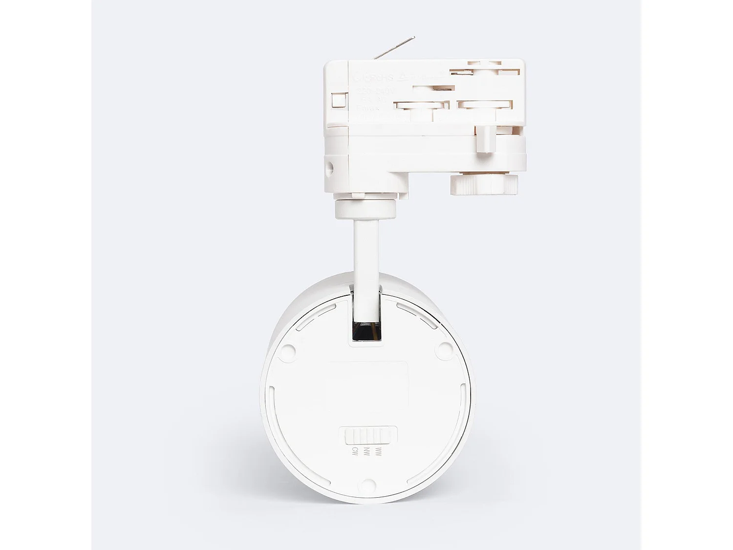 Spot LED sur Rail Triphasé 30W Dimmable Pulyx CCT Sélectionnable Multi-angle 15-60º Blanc