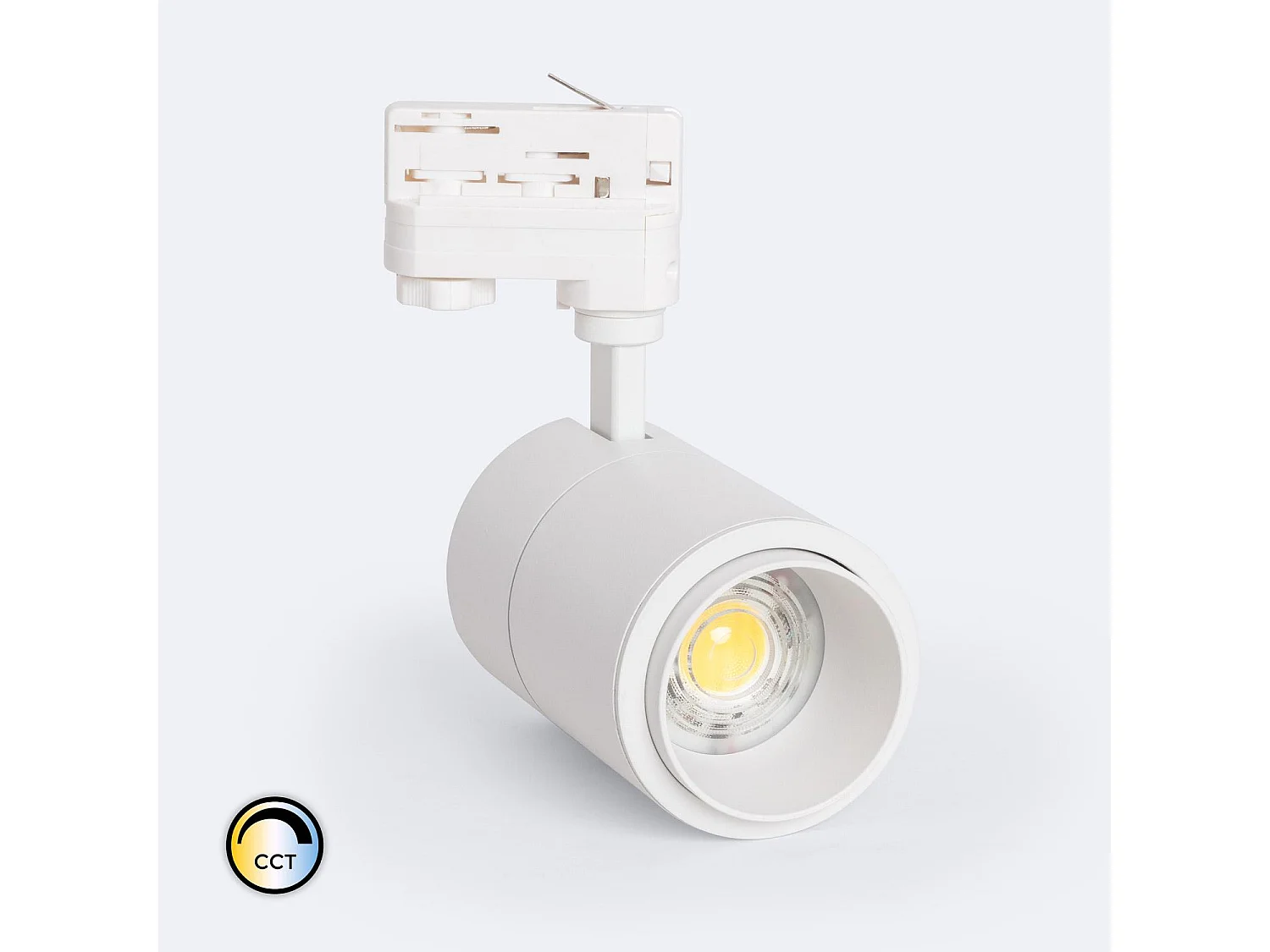 Spot LED sur Rail Triphasé 30W Dimmable Pulyx CCT Sélectionnable Multi-angle 15-60º Blanc