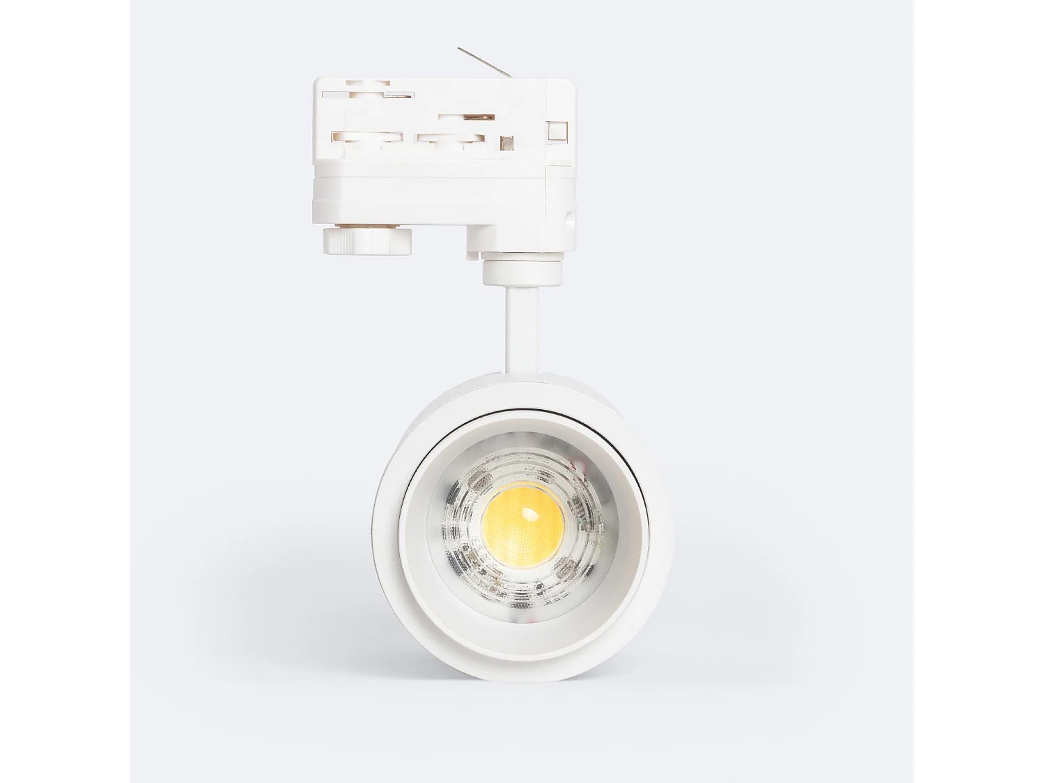 Spot LED sur Rail Triphasé 30W Dimmable Pulyx CCT Sélectionnable Multi-angle 15-60º Blanc
