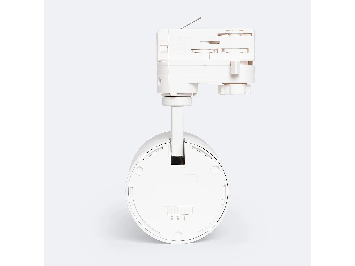 Spot LED sur Rail Triphasé 30W Dimmable Pulyx CCT Sélectionnable Multi-angle 15-60º Blanc