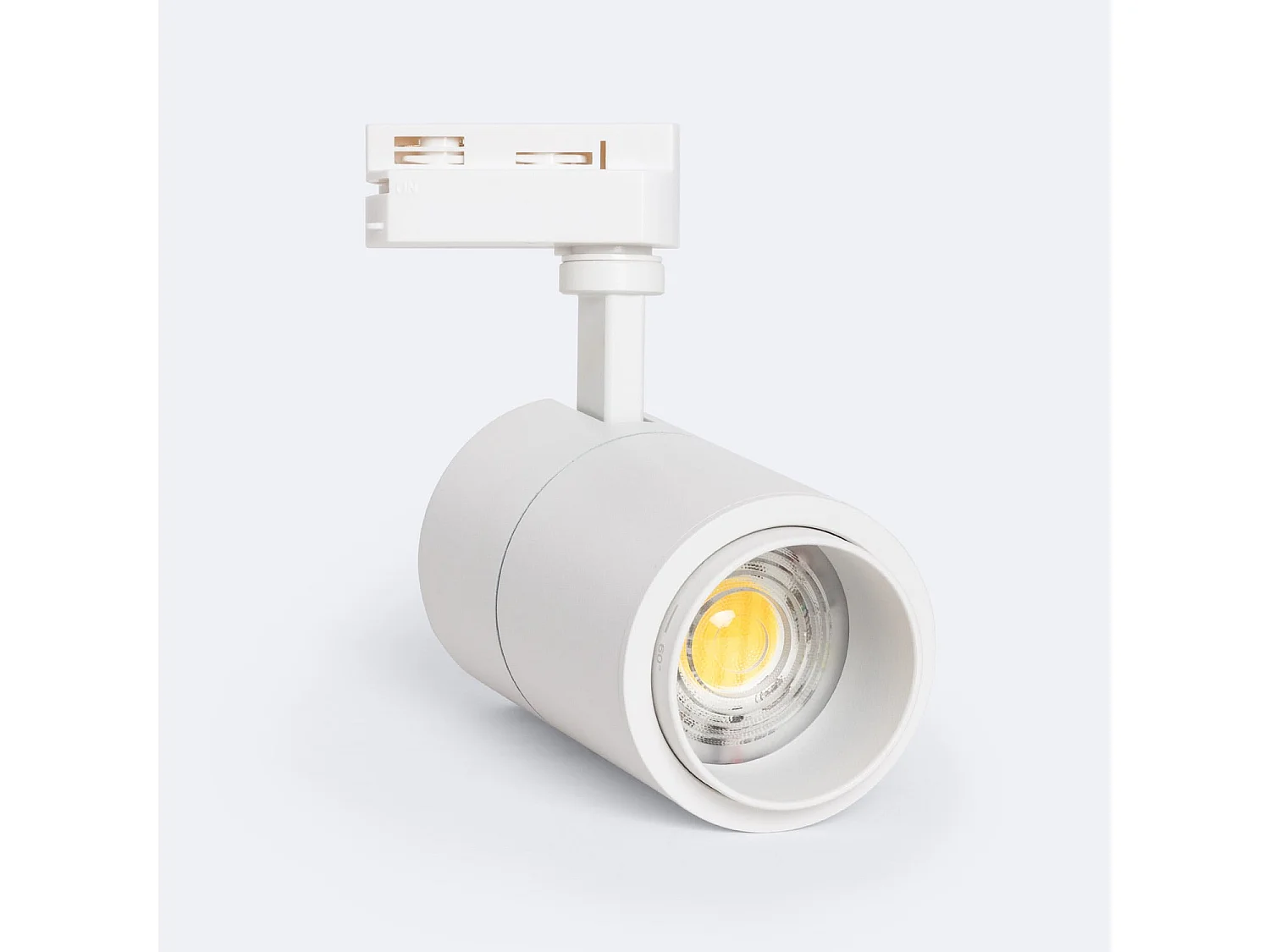Spot LED sur Rail Monophasé 20W Pulyx Dimmable CCT Sélectionnable Multi-angle 15-60º Blanc