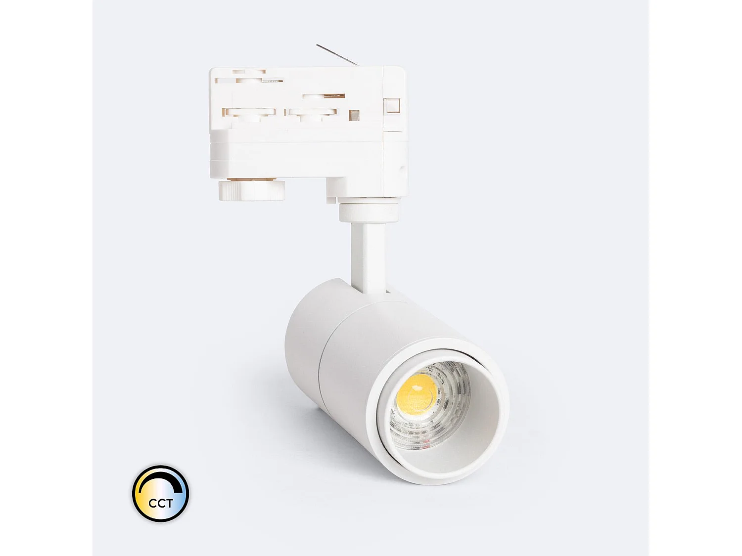 Spot LED sur Rail Triphasé 10W Dimmable CCT Sélectionnable Pulyx Multi-angle 15-60º Noir