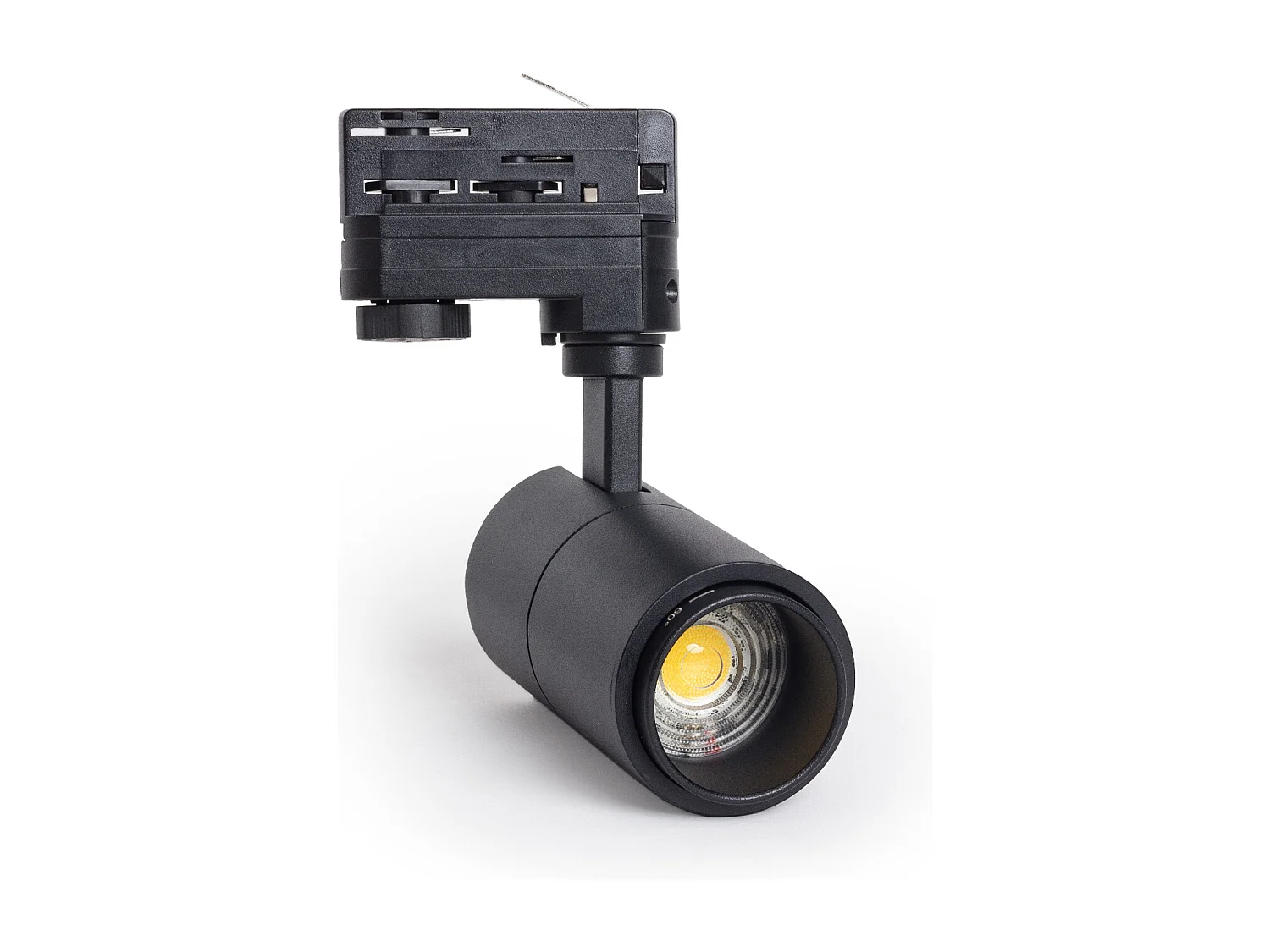 Spot LED sur Rail Triphasé 10W Dimmable CCT Sélectionnable Pulyx Multi-angle 15-60º Noir