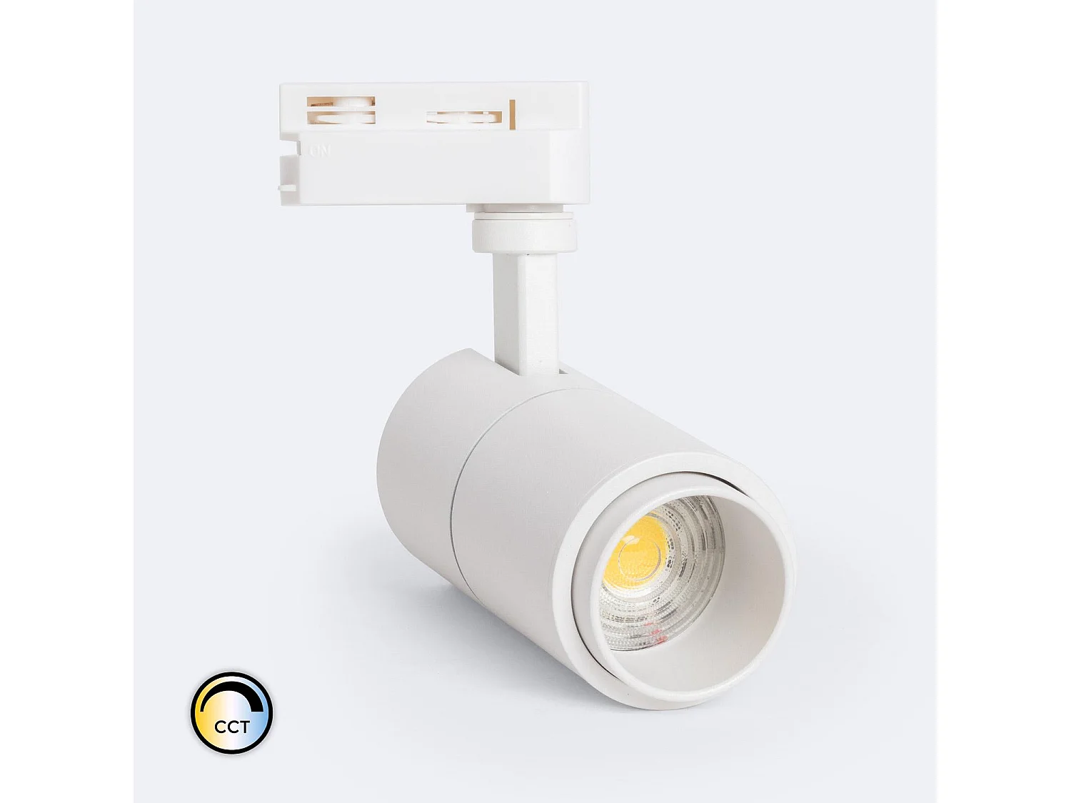 Spot LED sur Rail Monophasé 10W Pulyx Dimmable CCT Sélectionnable Multi-angle 15-60º Noir