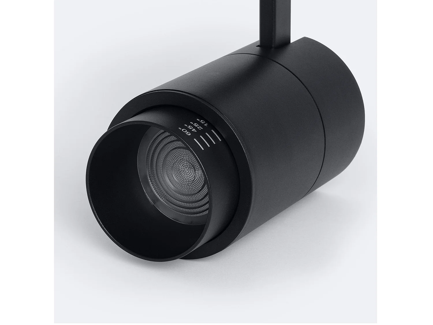 Spot LED sur Rail Monophasé 30W Dimmable CCT Sélectionnable Pulyx Multi-angle 15-60º Noir