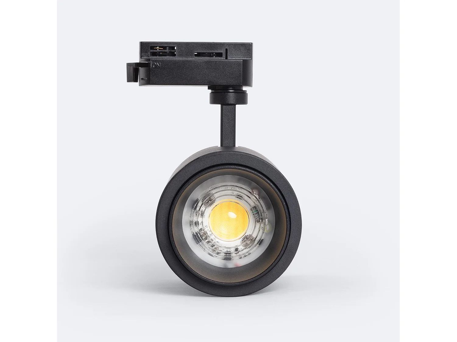 Spot LED sur Rail Monophasé 30W Dimmable CCT Sélectionnable Pulyx Multi-angle 15-60º Noir