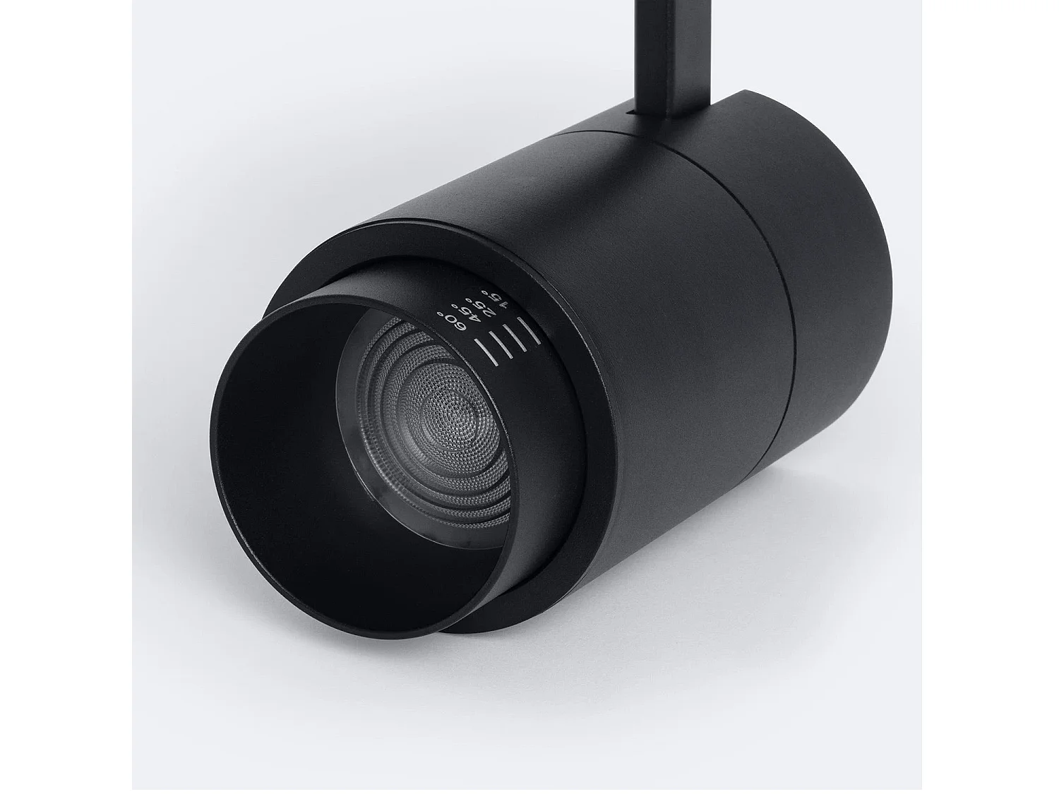 Spot LED sur Rail Monophasé 30W Dimmable CCT Sélectionnable Pulyx Multi-angle 15-60º Noir