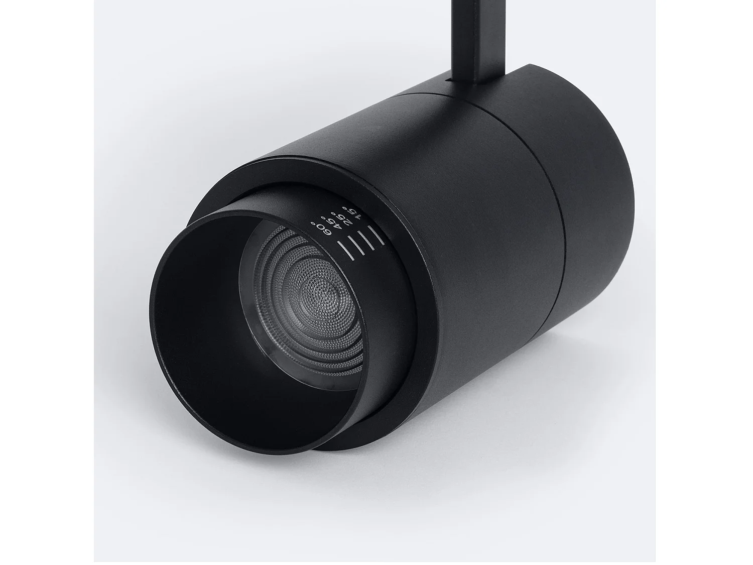 Spot LED sur Rail Monophasé 30W Dimmable CCT Sélectionnable Pulyx Multi-angle 15-60º Noir