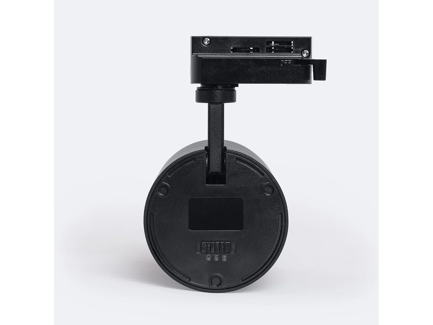 Spot LED sur Rail Monophasé 30W Dimmable CCT Sélectionnable Pulyx Multi-angle 15-60º Noir