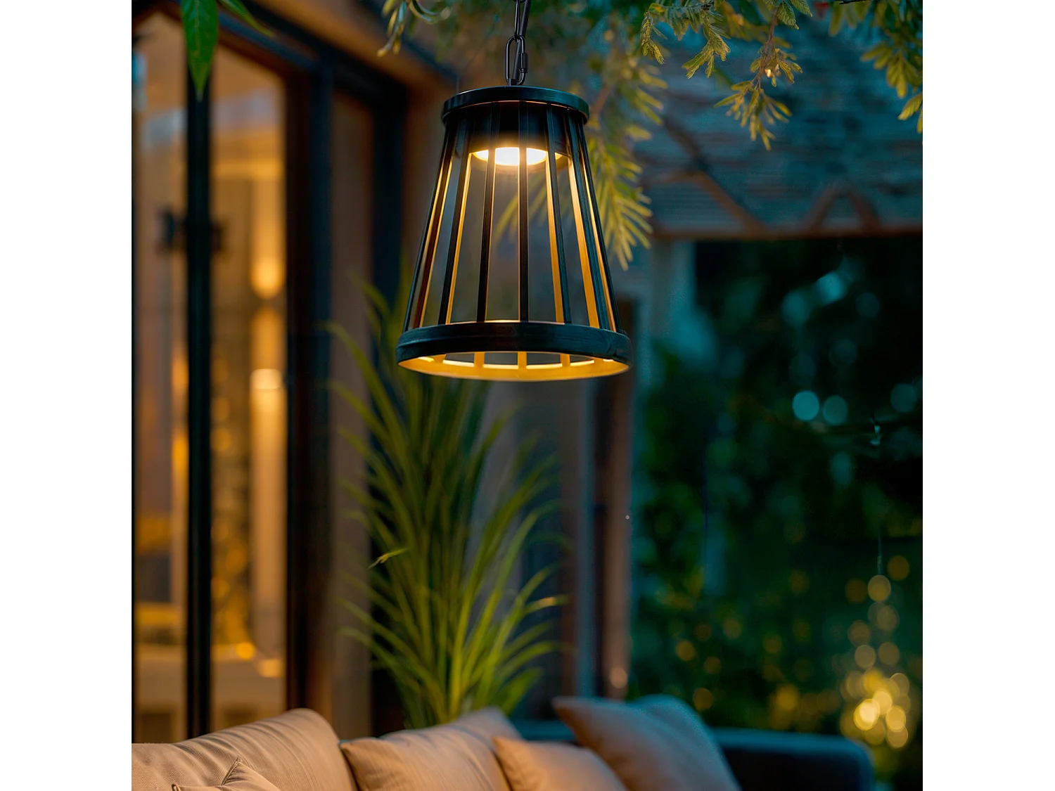 Suspension Extérieure LED 6W Aluminium Bradda Noir