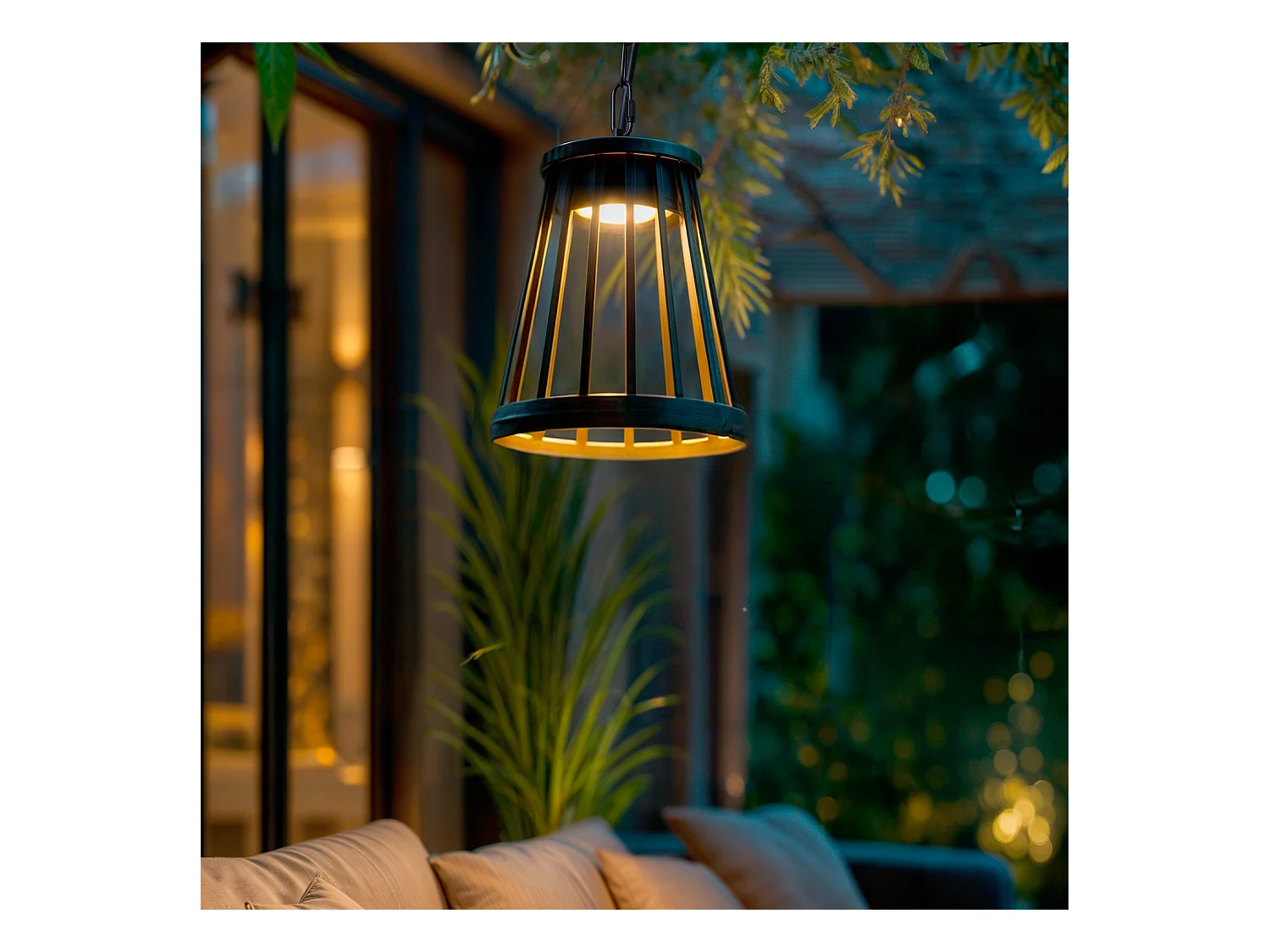 Suspension Extérieure LED 6W Aluminium Bradda Noir