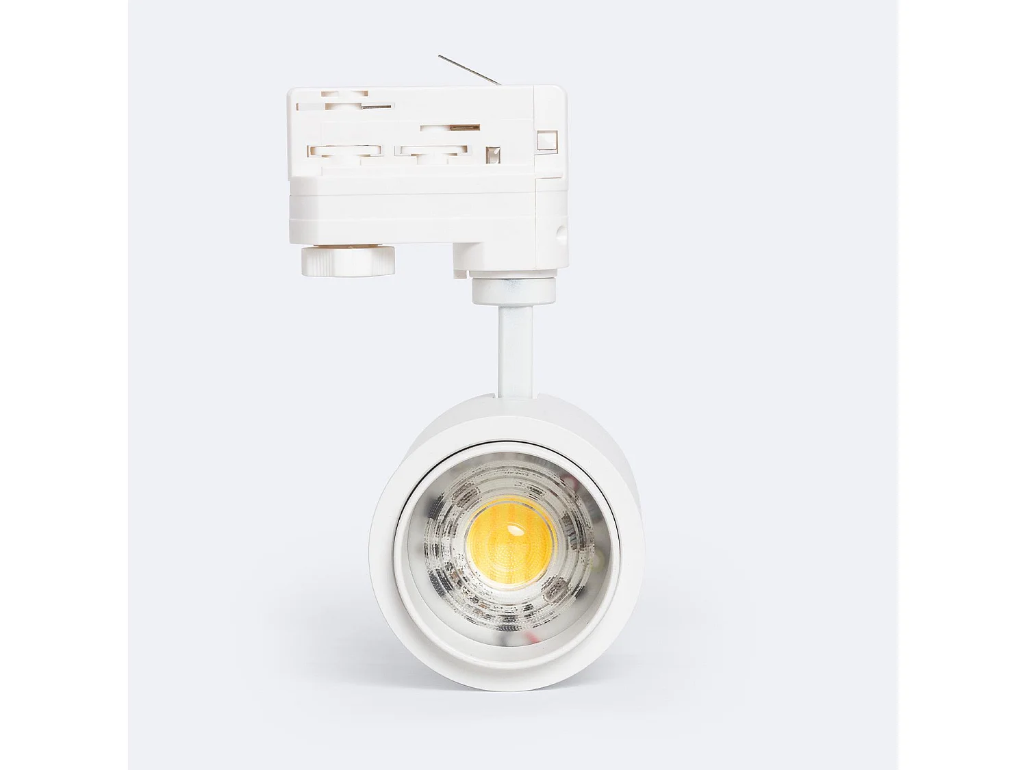 Spot LED sur Rail Triphasé 20W Dimmable CCT Sélectionnable Pulyx Multi-Angle 15-60º Blanc