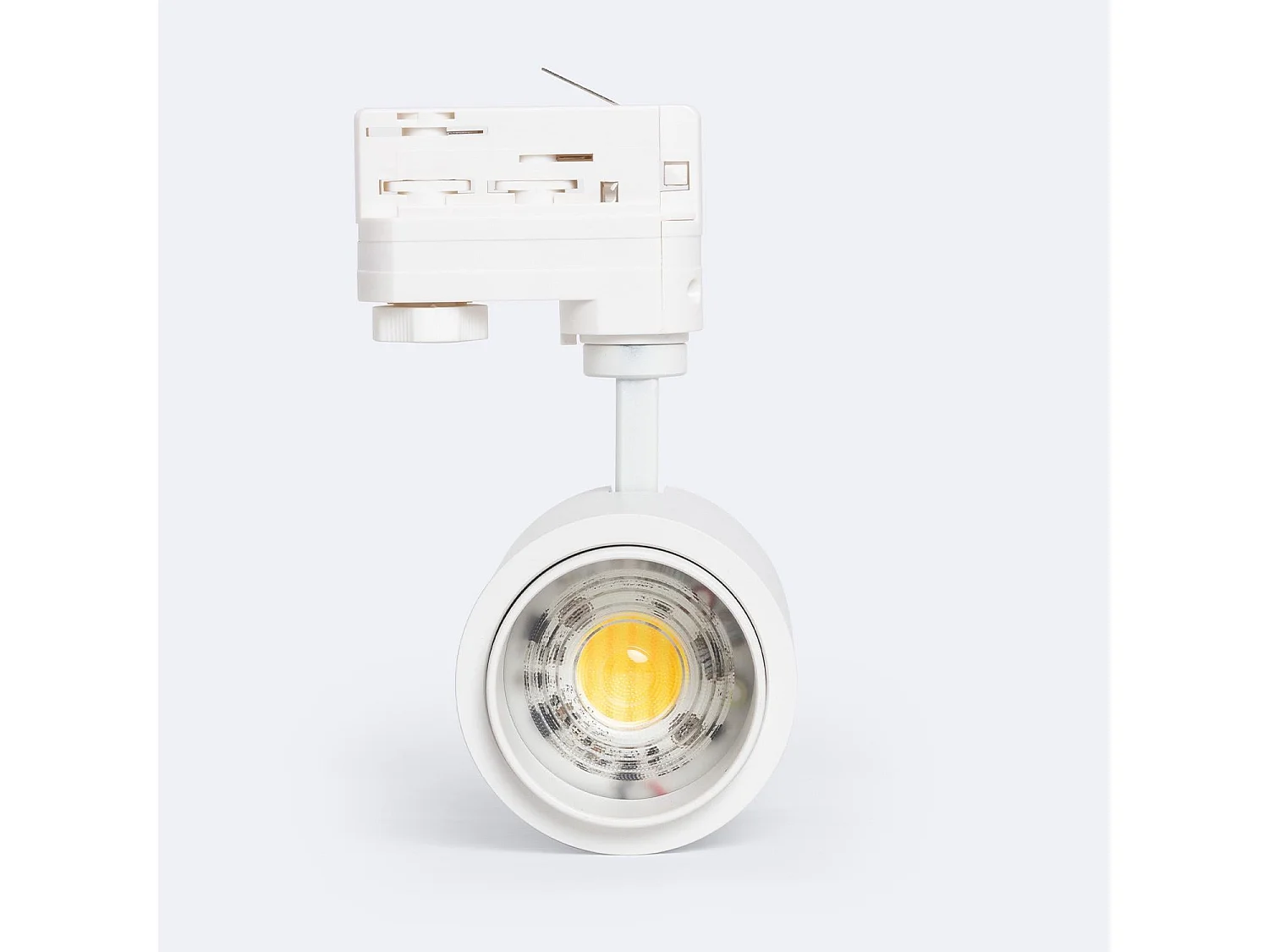 Spot LED sur Rail Triphasé 20W Dimmable CCT Sélectionnable Pulyx Multi-Angle 15-60º Blanc