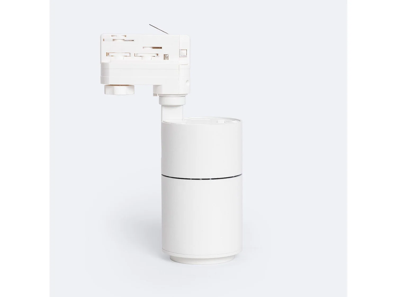 Spot LED sur Rail Triphasé 20W Dimmable CCT Sélectionnable Pulyx Multi-Angle 15-60º Blanc