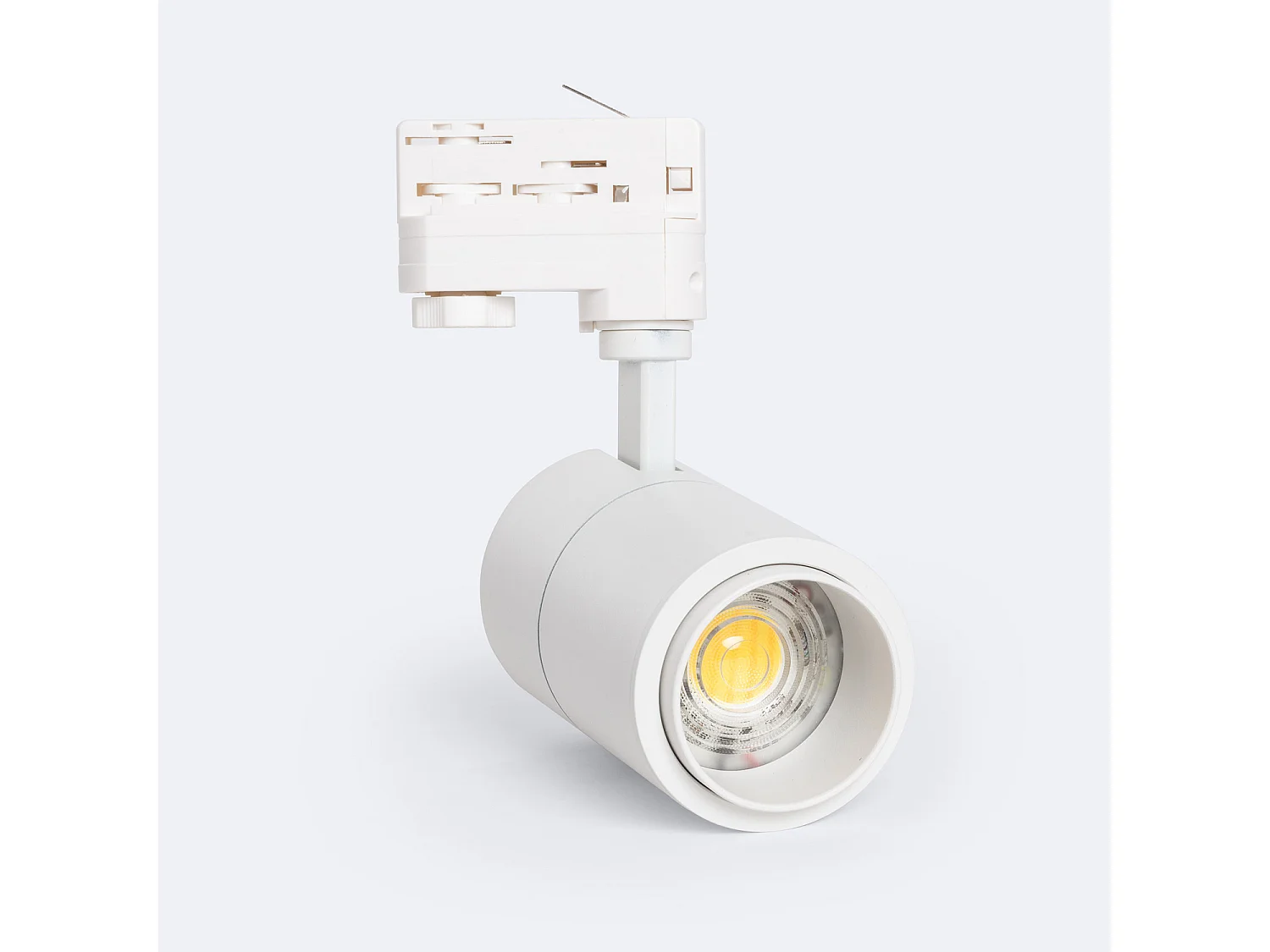 Spot LED sur Rail Triphasé 20W Dimmable CCT Sélectionnable Pulyx Multi-Angle 15-60º Blanc