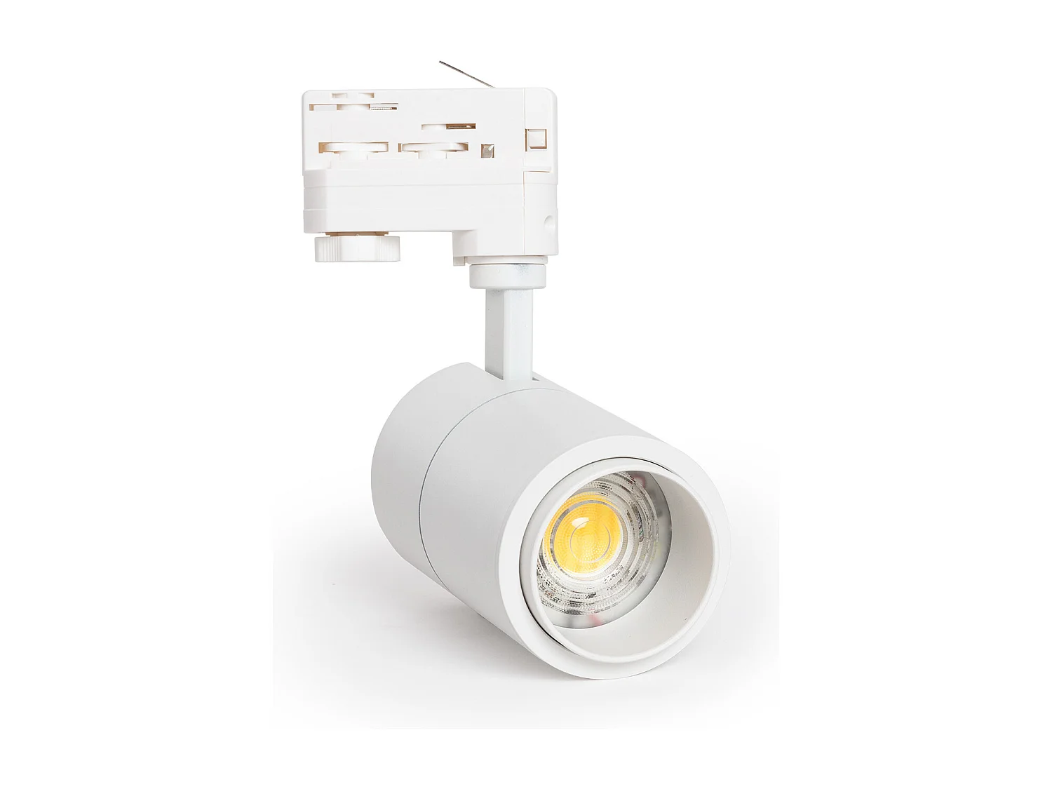 Spot LED sur Rail Triphasé 20W Dimmable CCT Sélectionnable Pulyx Multi-Angle 15-60º Blanc