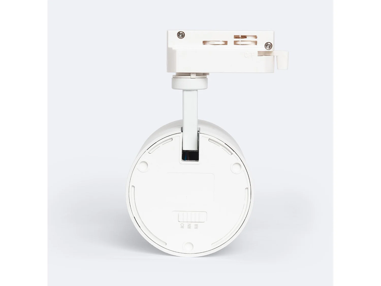 Spot LED sur Rail Monophasé 30W Dimmable CCT Sélectionnable Pulyx Multi-angle 15-60º Blanc