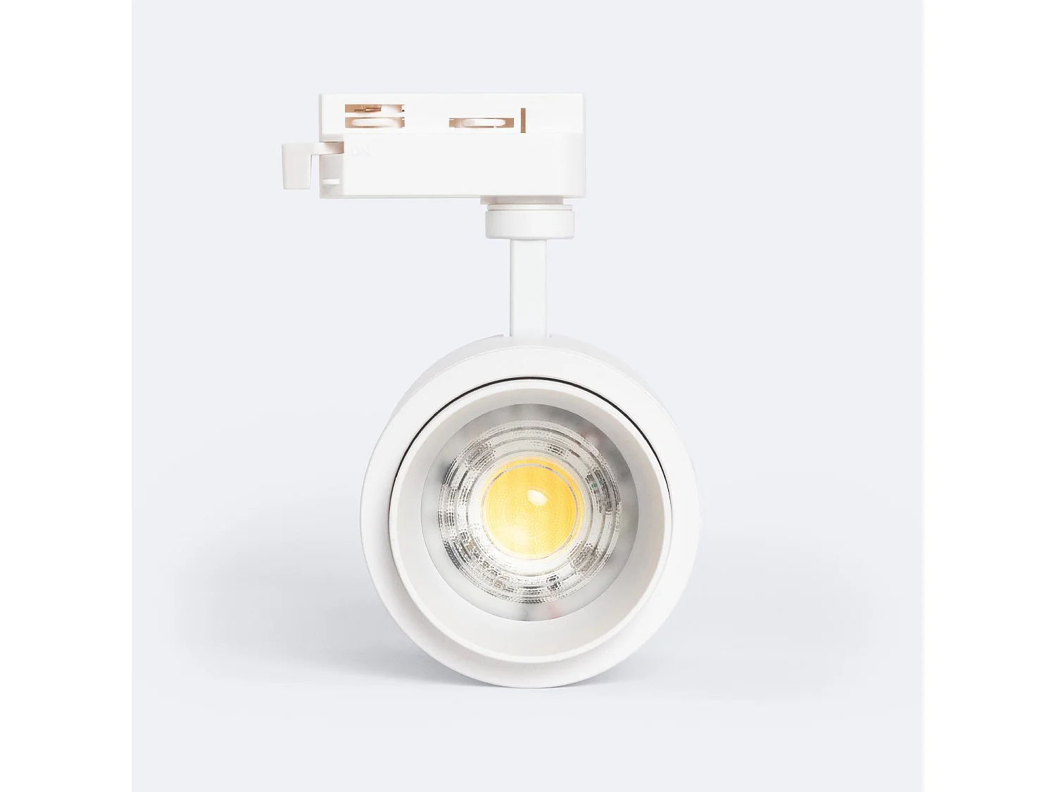 Spot LED sur Rail Monophasé 30W Dimmable CCT Sélectionnable Pulyx Multi-angle 15-60º Blanc