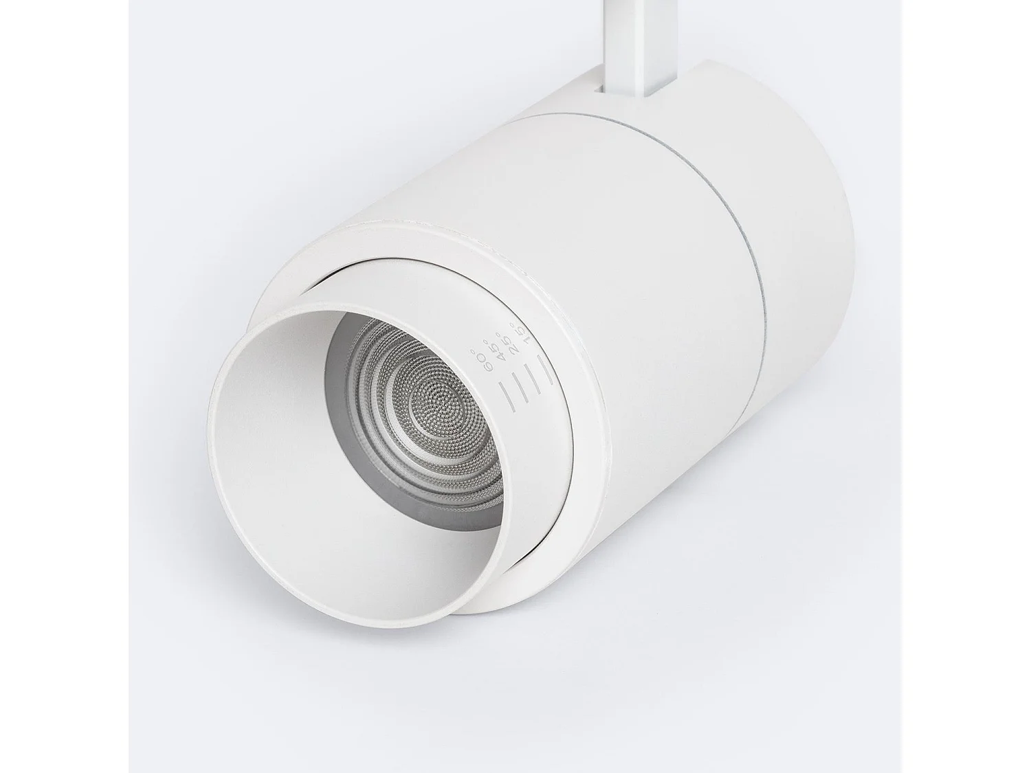 Spot LED sur Rail Monophasé 30W Dimmable CCT Sélectionnable Pulyx Multi-angle 15-60º Blanc