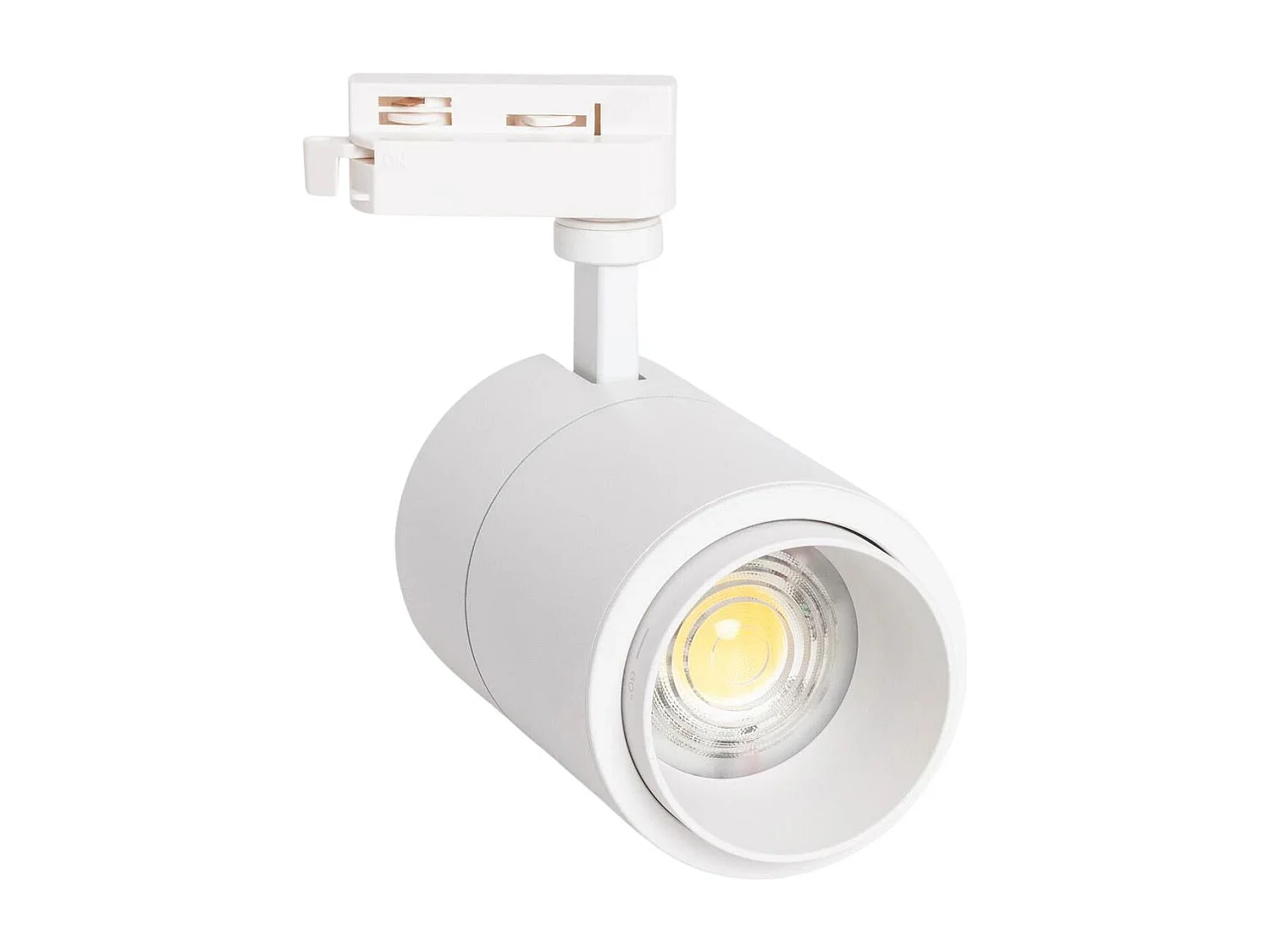 Spot LED sur Rail Monophasé 30W Dimmable CCT Sélectionnable Pulyx Multi-angle 15-60º Blanc