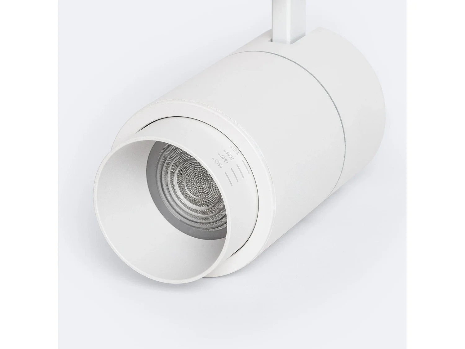 Spot LED sur Rail Monophasé 30W Dimmable CCT Sélectionnable Pulyx Multi-angle 15-60º Blanc