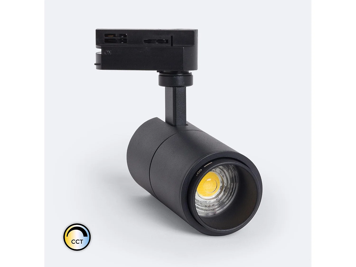 Spot LED sur Rail Monophasé 10W Pulyx Dimmable CCT Sélectionnable Multi-angle 15-60º Blanc