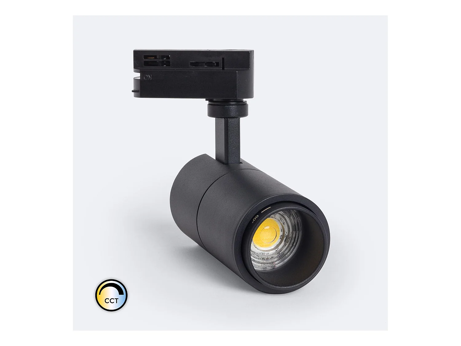 Spot LED sur Rail Monophasé 10W Pulyx Dimmable CCT Sélectionnable Multi-angle 15-60º Blanc