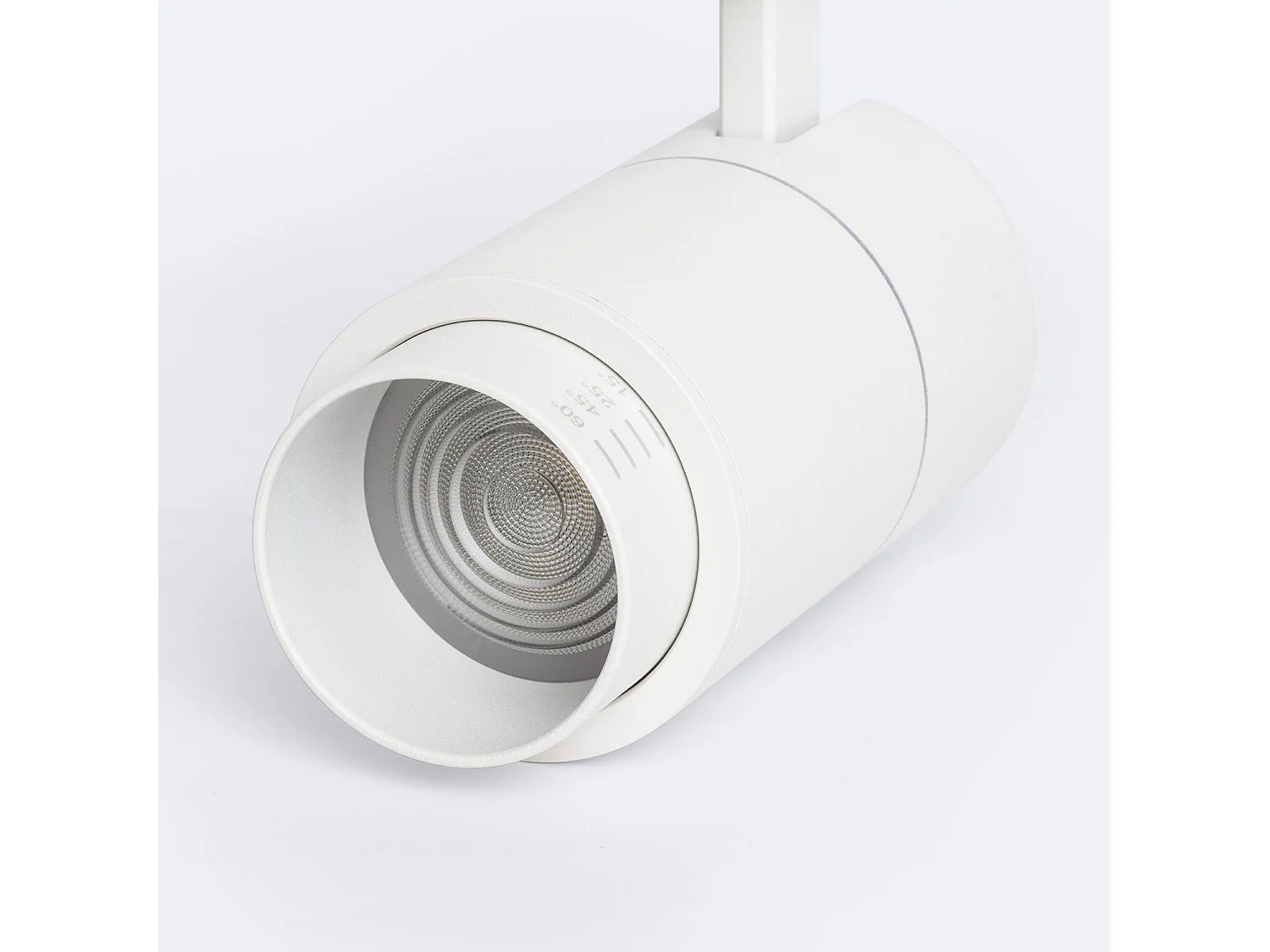 Spot LED sur Rail Monophasé 10W Pulyx Dimmable CCT Sélectionnable Multi-angle 15-60º Blanc