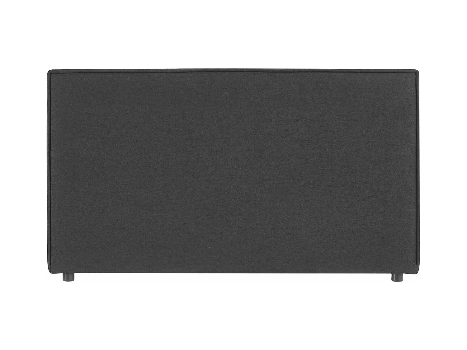 Tête de lit DACIO 120 rembourrée, En tissu polyester pour lit 120 cm, Sur pieds en plastique, Noir