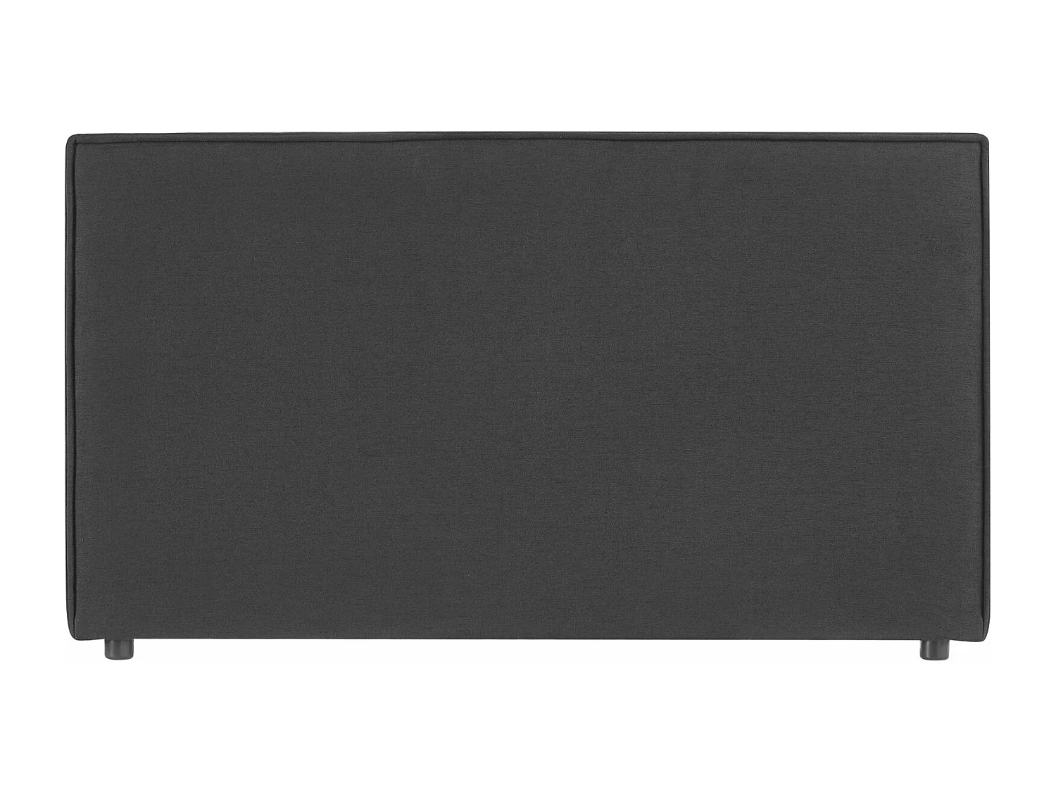 Tête de lit DACIO 120 rembourrée, En tissu polyester pour lit 120 cm, Sur pieds en plastique, Noir