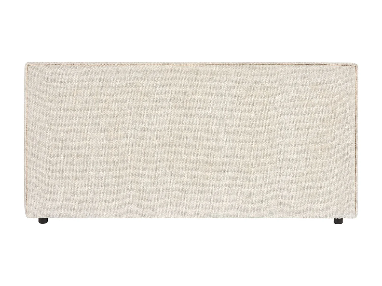 Tête de lit MIRENN 140 rembourrée, En tissu polyester pour lit 140 cm, Sur pieds en plastique, Blanc