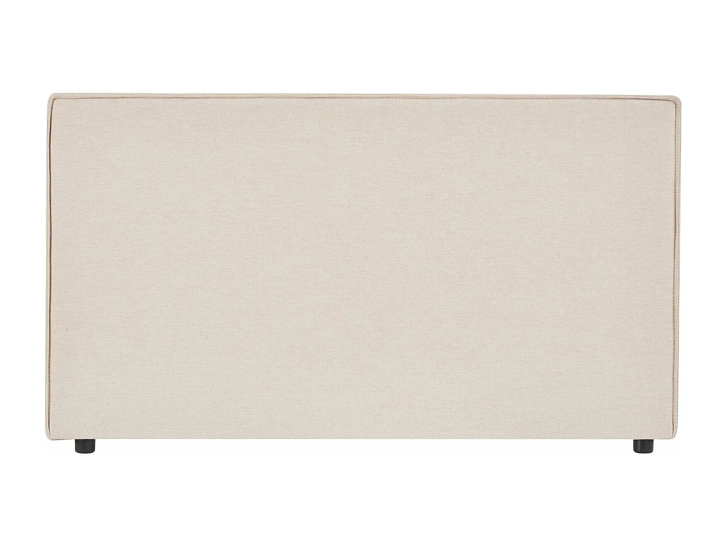 Tête de lit DACIO 120 rembourrée, En tissu polyester pour lit 120 cm, Sur pieds en plastique, Écru