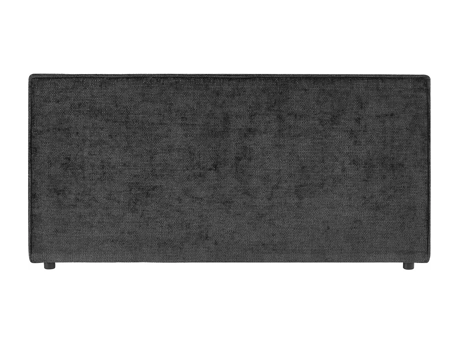 Tête de lit MIRENN 140 rembourrée, En tissu polyester pour lit 140 cm, Sur pieds en plastique, Noir