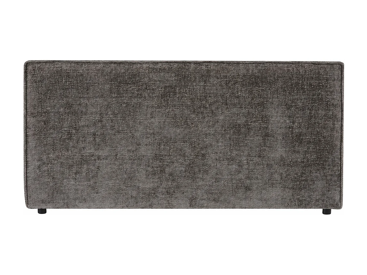 Tête de lit MIRENN 140 rembourrée, En tissu polyester pour lit 140 cm, Sur pieds en plastique, Gris