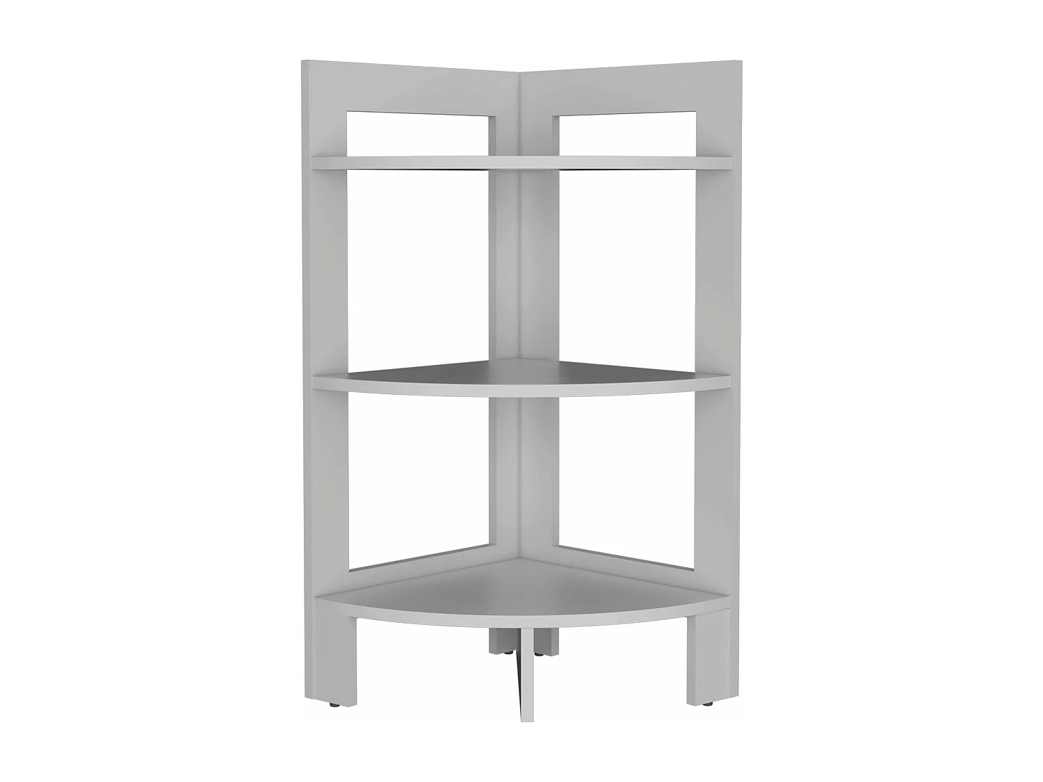 Sgabello Riga in melamina con 3 ripiani, bianco, 80.6 cm X 38.8 cm X 38.8 cm