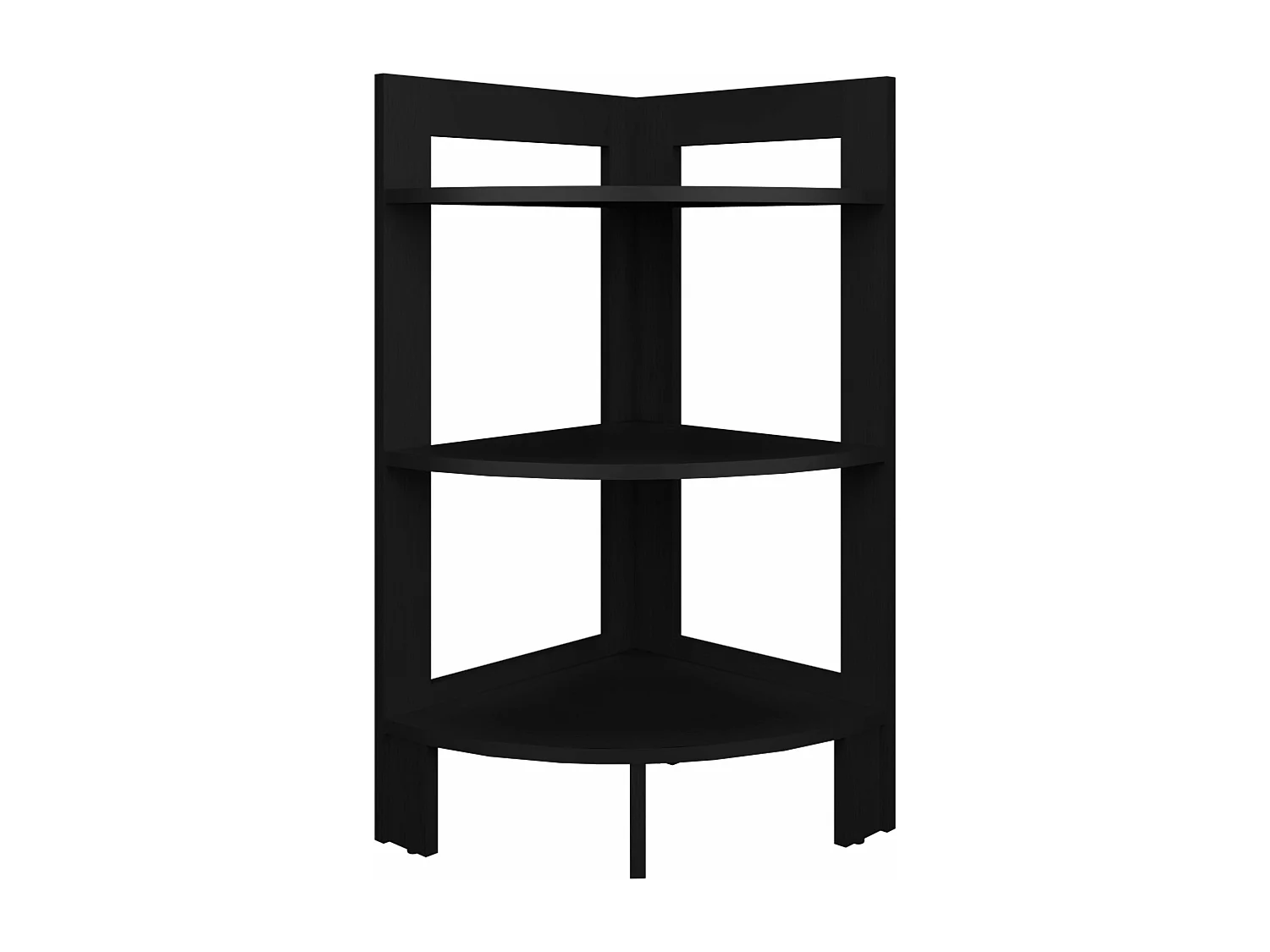 Taburete Riga en melamina con 3 estantes , negro , 80.6 cm  X 38.8 cm  X 38.8 cm