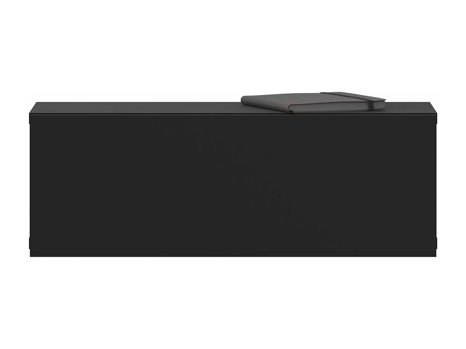 Tiroir suspendu THALA, table de nuit étagère murale avec 1 tiroir sans poignée, revêtement mélaminé, en bois, noir