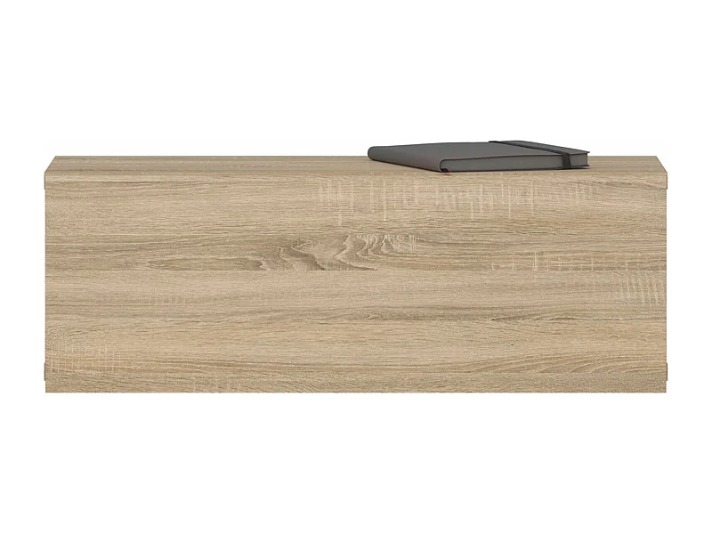 Tiroir suspendu THALA, table de nuit étagère murale avec 1 tiroir sans poignée, revêtement mélaminé, en bois, coloris chêne sonoma