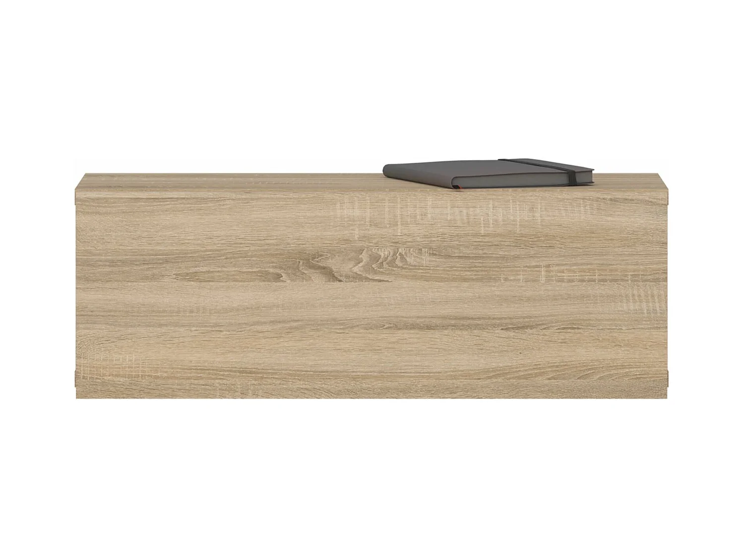Tiroir suspendu THALA, table de nuit étagère murale avec 1 tiroir sans poignée, revêtement mélaminé, en bois, coloris chêne sonoma