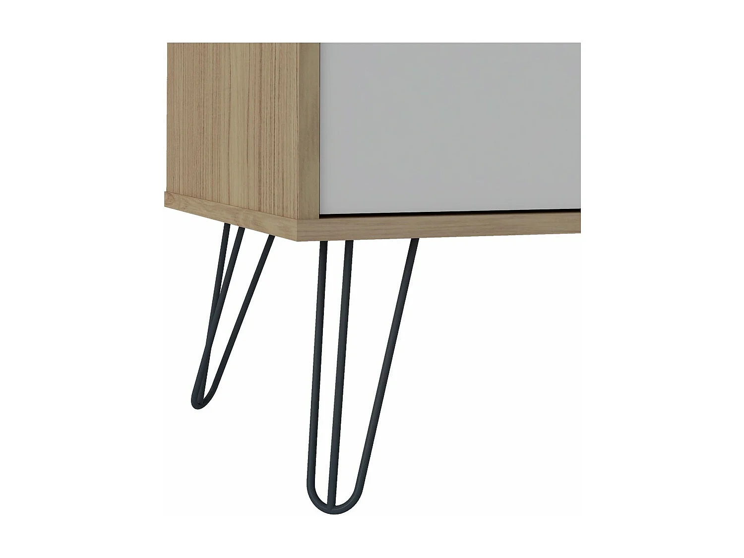 Aparador ESTOCOLMO 2 puertas y 2 cajones en MDF lacado. Colores:blanco, gris claro, oscuro y roble. Med:140x39x76,5H cm