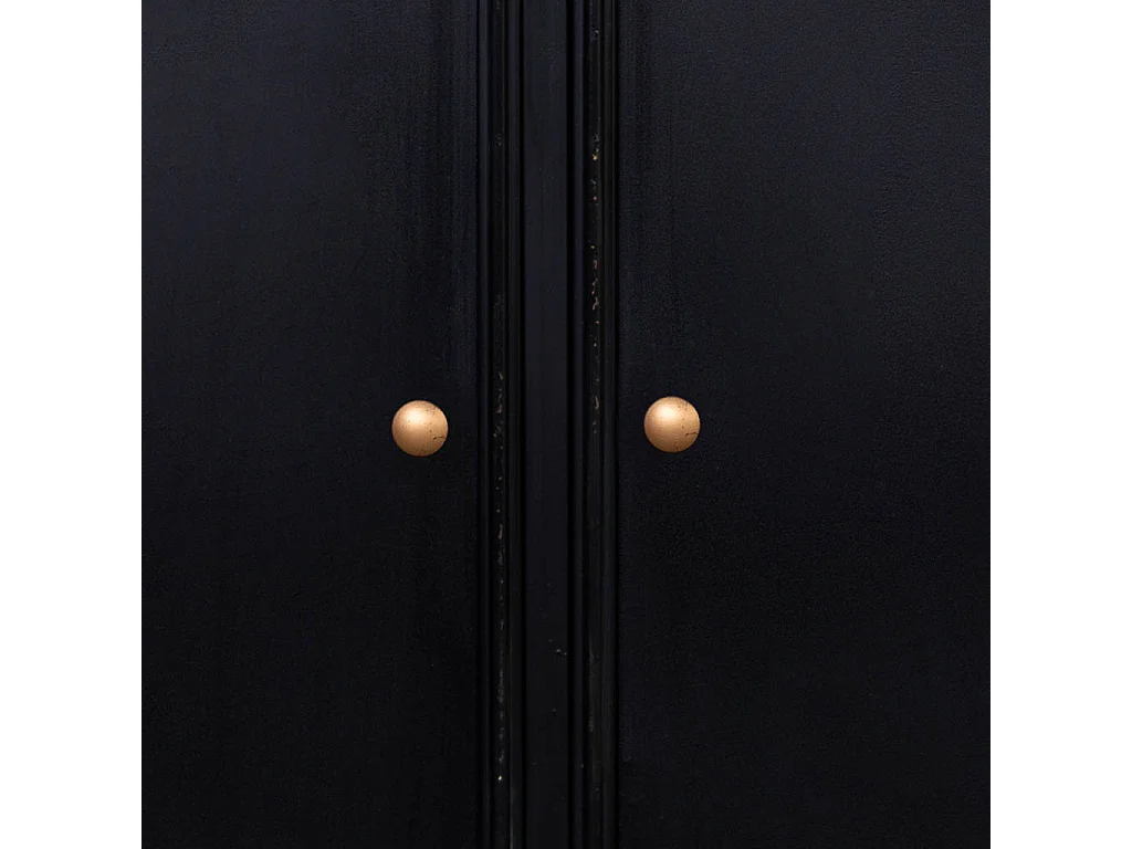 Aparador de 3 puertas de metal envejecido negro