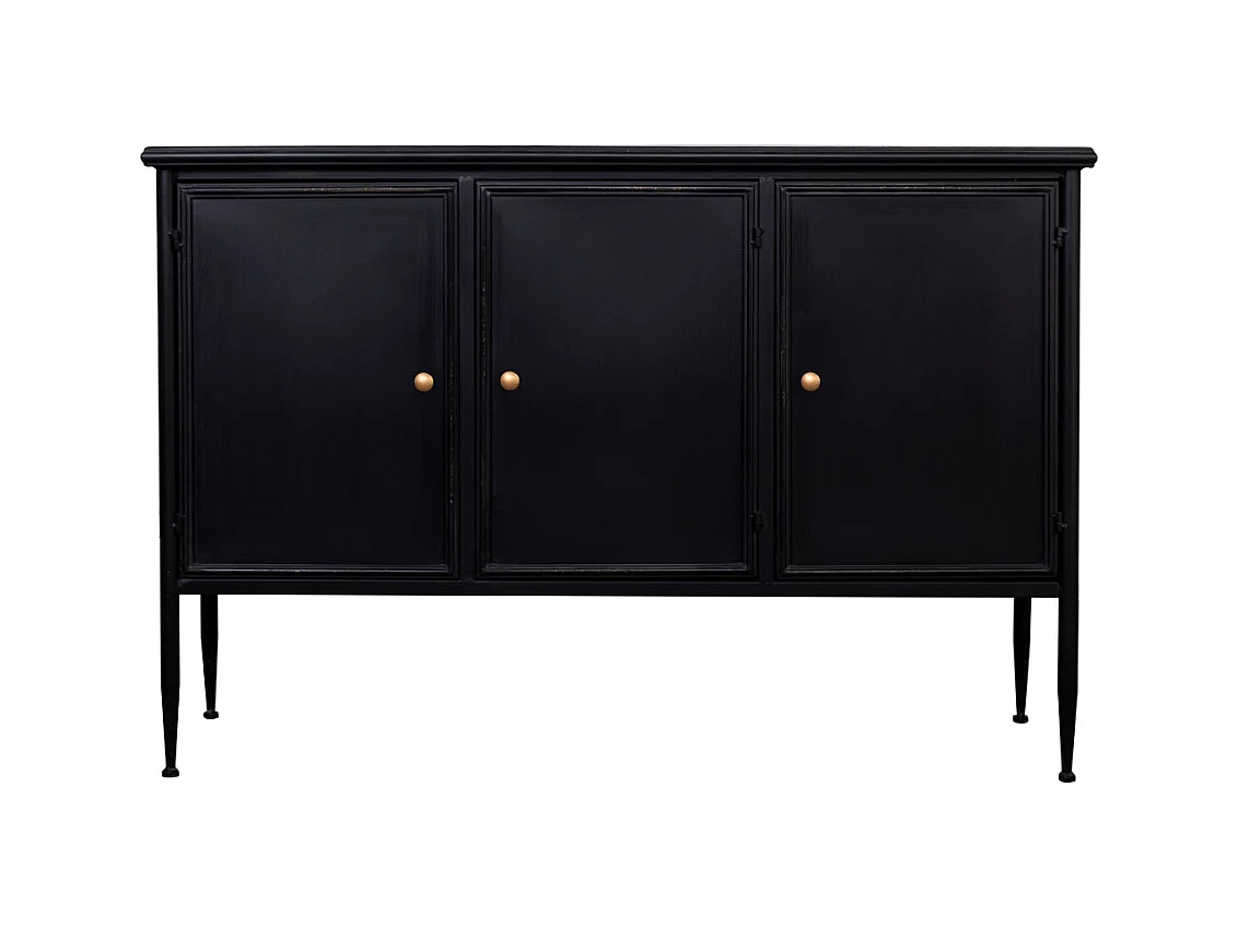 Buffet en métal noir 120x41x80