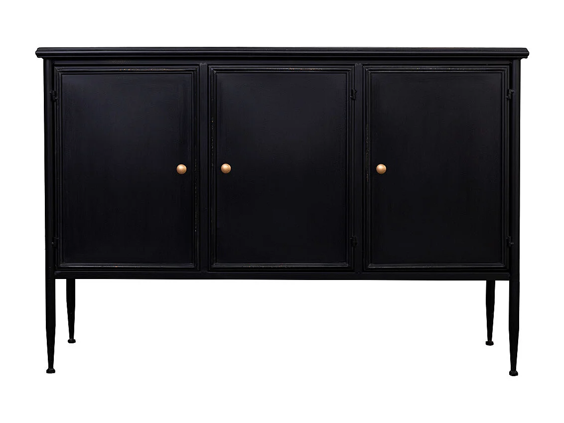 Aparador de metal preto 120x41x80