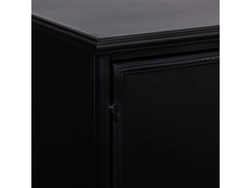 Aparador de metal preto 120x41x80