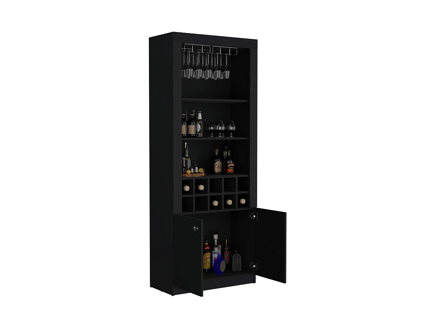 TUHOME CONCEPT Mobile bar Nebo da 190 cm, wengé