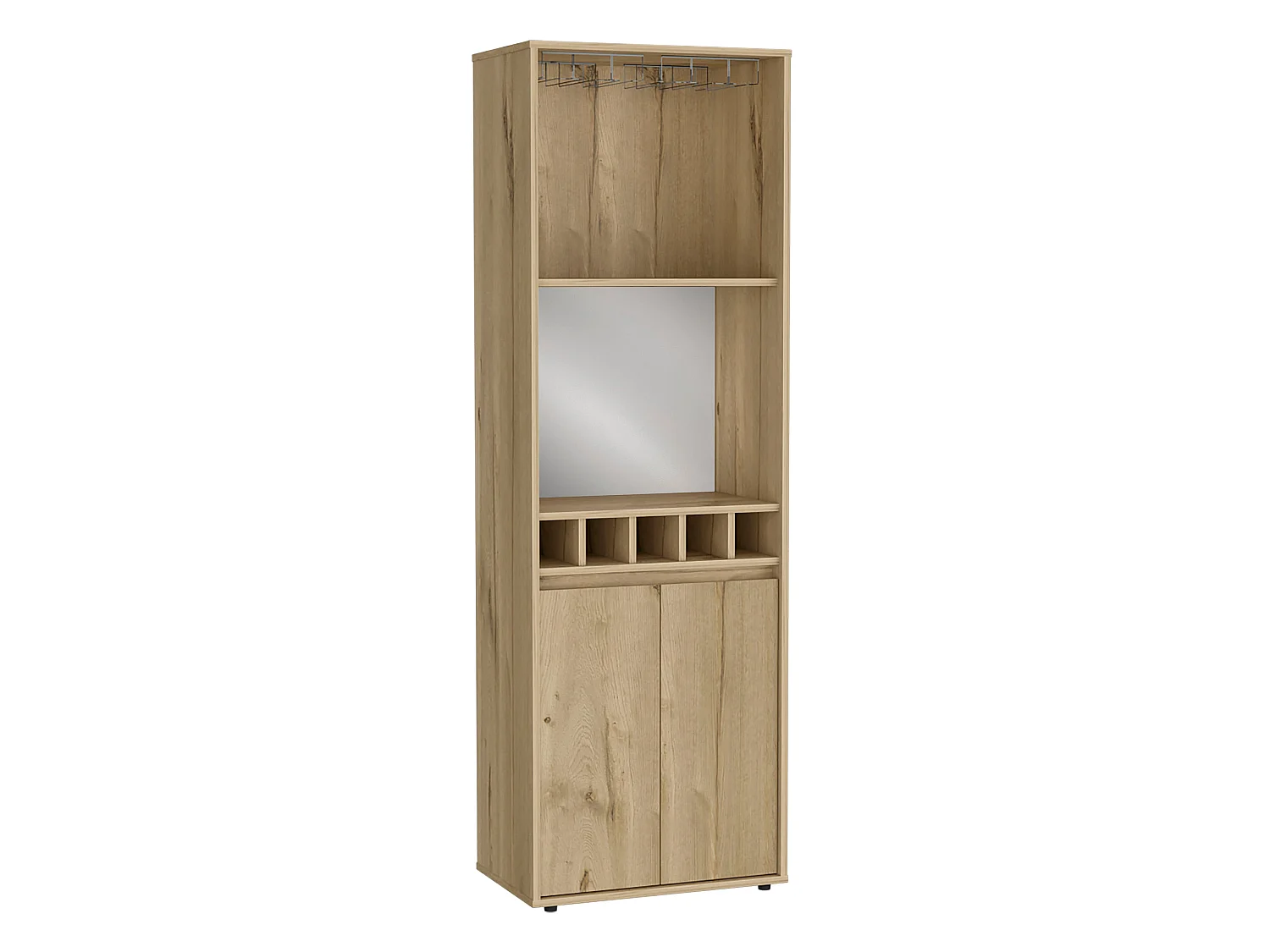 TUHOME CONCEPT Mueble bar Prana de 180 cm, roble arena