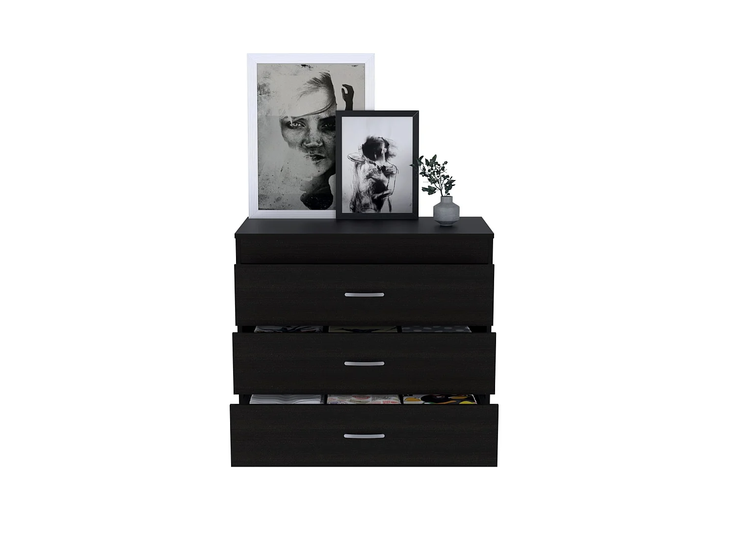 TUHOME CONCEPT Cómoda Melia de 80 cm, wengué