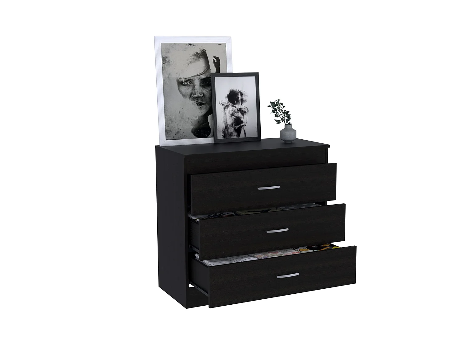 TUHOME CONCEPT Cómoda Melia de 80 cm, wengué